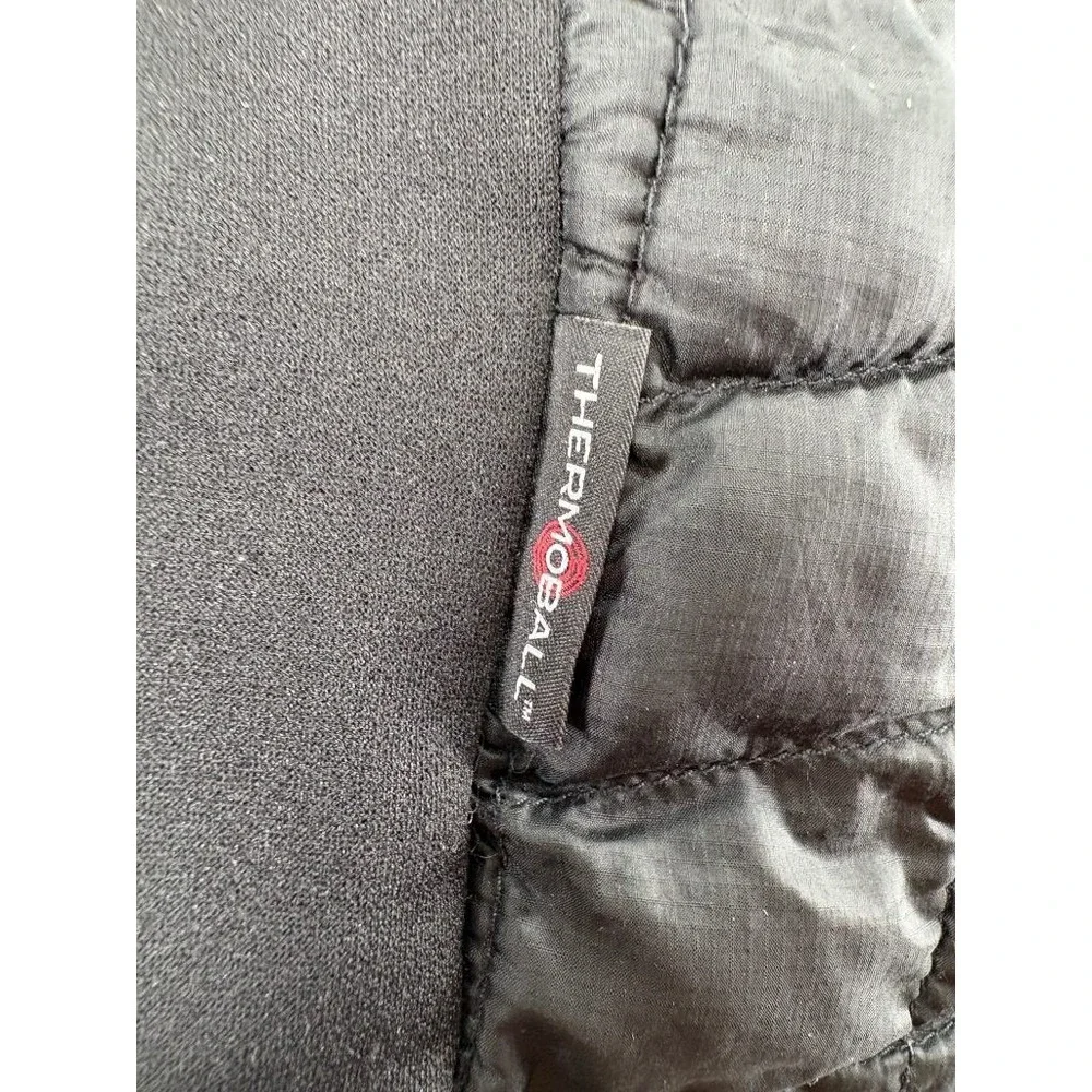 The North Face Mens L ThermoBall Hybrid Jacket Black Full Zip Insulated Quilted